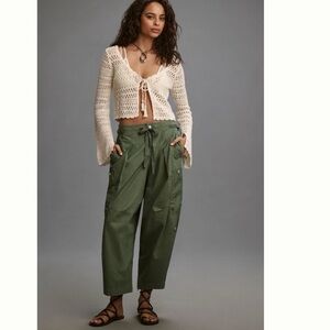 Anthropologie Green Cargo Pants